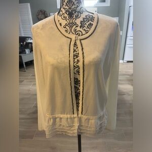 Cyrus size large beige bolero - cardigan sweater